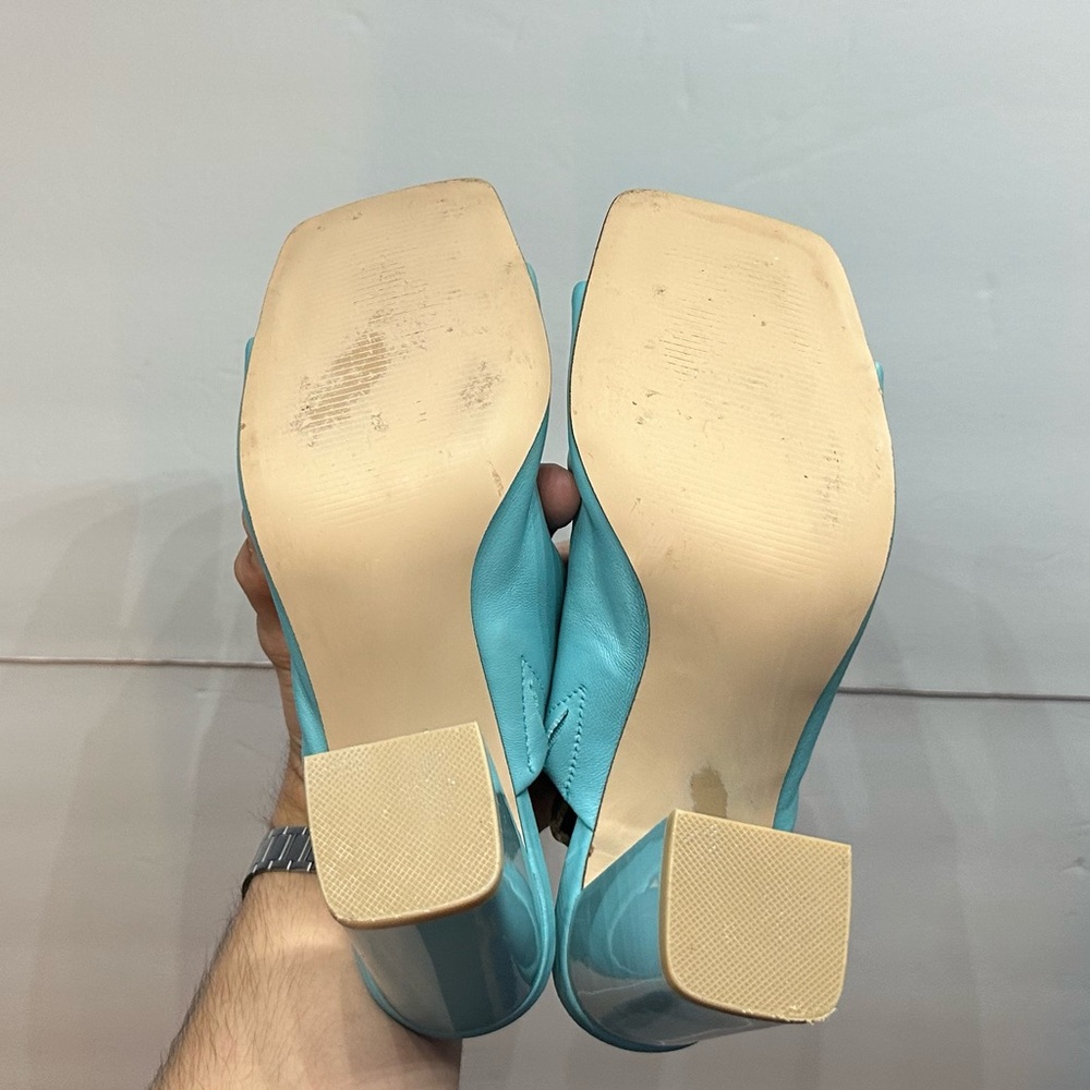Steve Madden Lexia Blue Mule Heels Size 7M - Picture 3 of 8